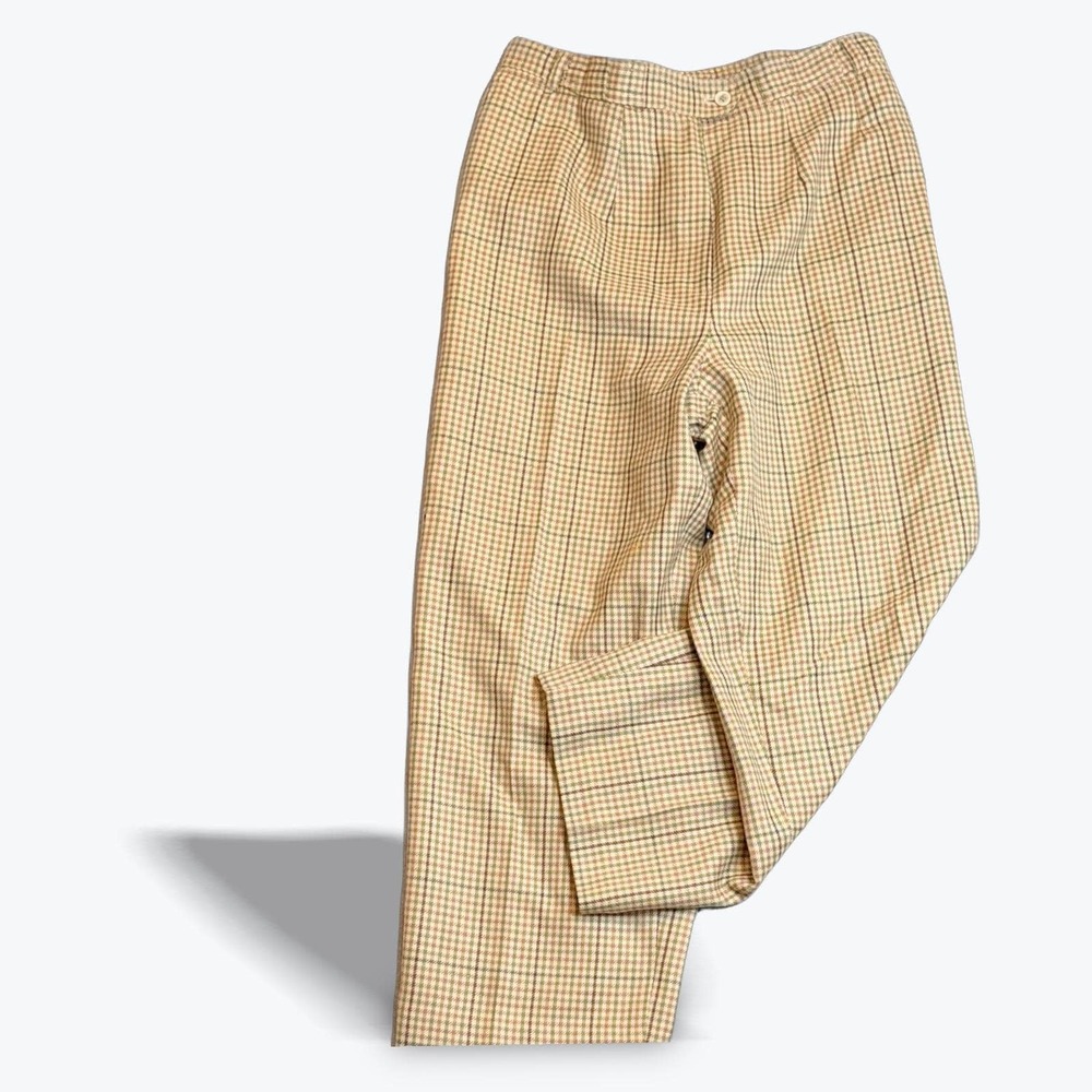 Checked Yellow Women's Trousers
